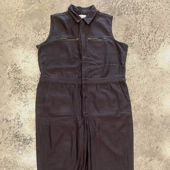 Madewell Coverall Jumpsuit XXL Black Sleeveless - Picture 1 of 9